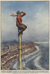 In Atlantic City, a young American, after sitting for sixteen days on top
